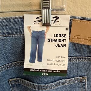 NWT Size 24W, Seven7 Loose Straight Jean